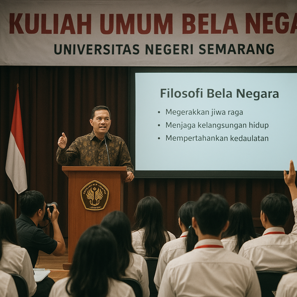 Unnes Gelar Kuliah Umum Bela Negara bagi Seluruh Mahasiswa B...