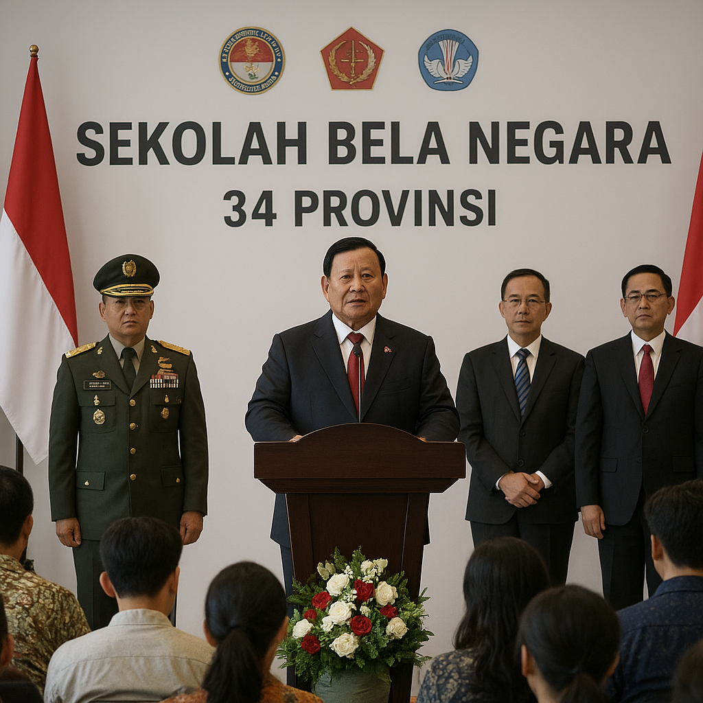 Menhan Resmikan Program 'Sekolah Bela Negara' di 34 Provinsi