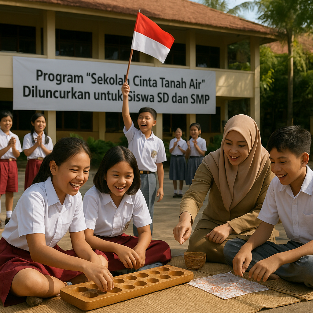 Program 'Sekolah Cinta Tanah Air' Diluncurkan untuk Siswa SD...