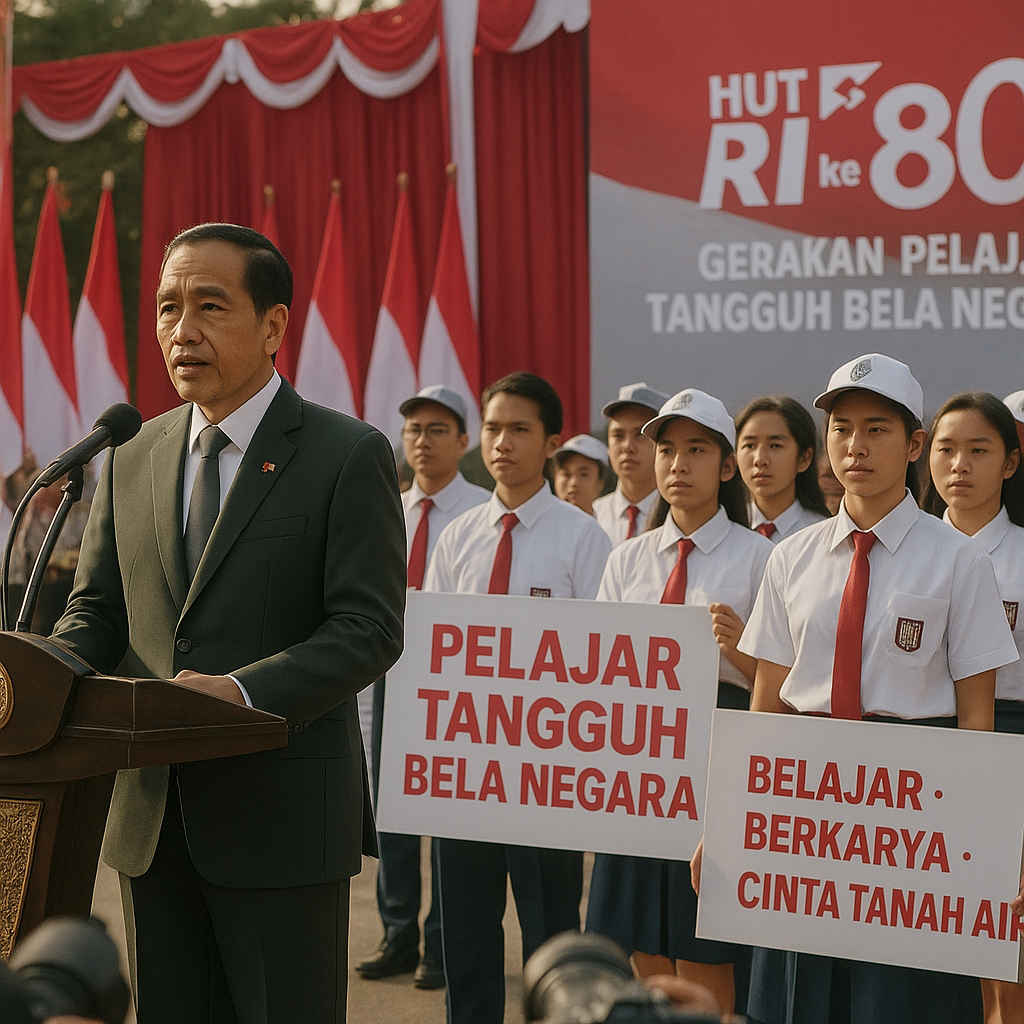Peringatan HUT RI ke-80, Menhan Canangkan Gerakan 'Pelajar T...
