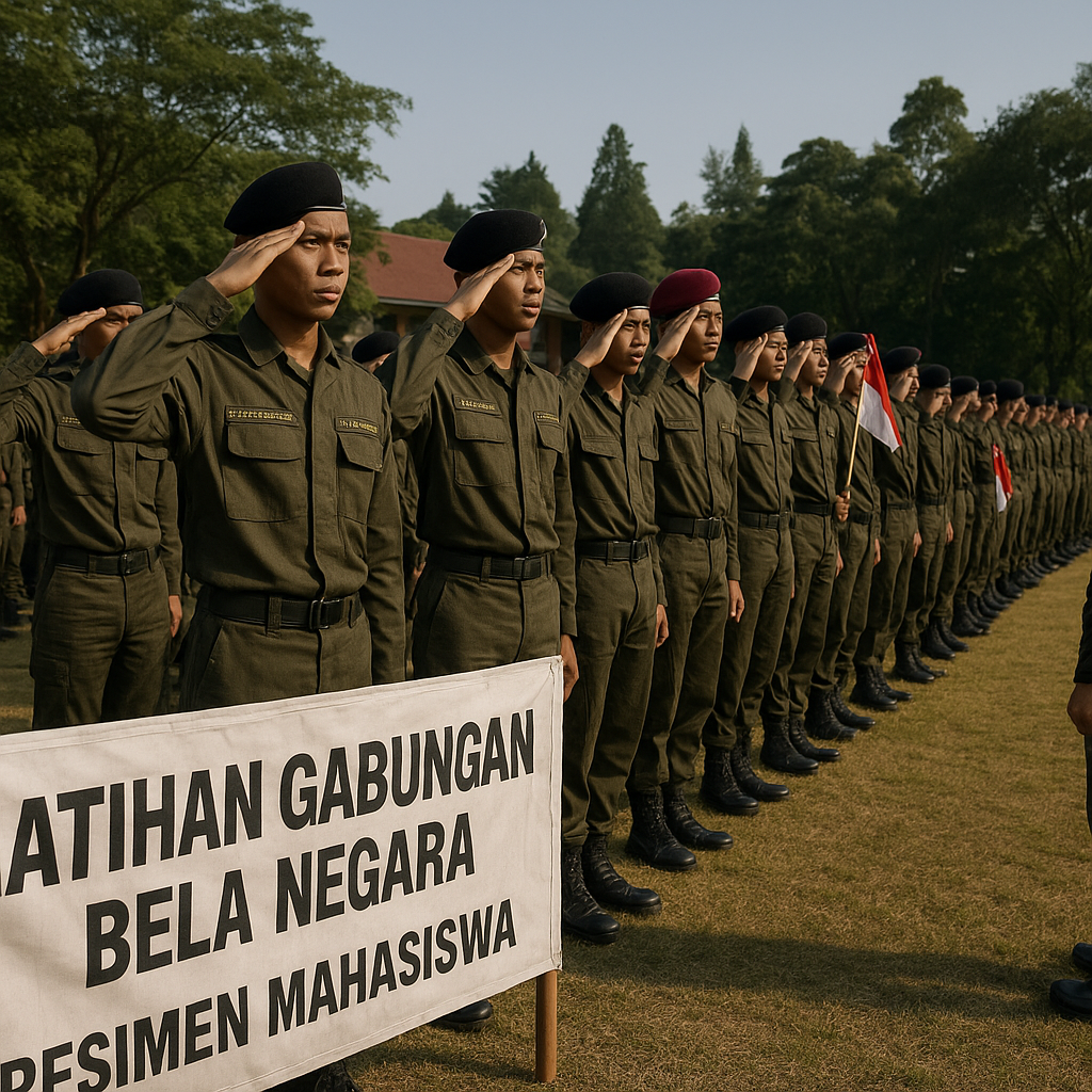 Resimen Mahasiswa Gelar Latihan Gabungan Bela Negara di Jawa...