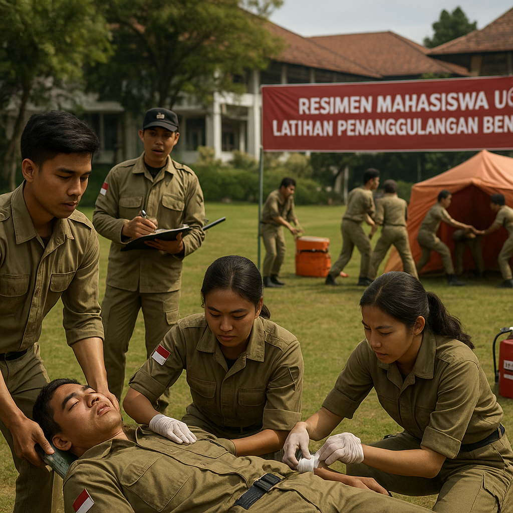 Resimen Mahasiswa UGM Gelar Latihan Penanggulangan Bencana u...