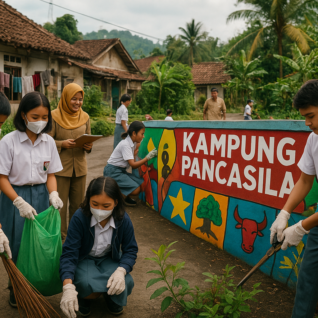 Siswa SMP di Bogor Buat Proyek 'Kampung Pancasila' sebagai I...