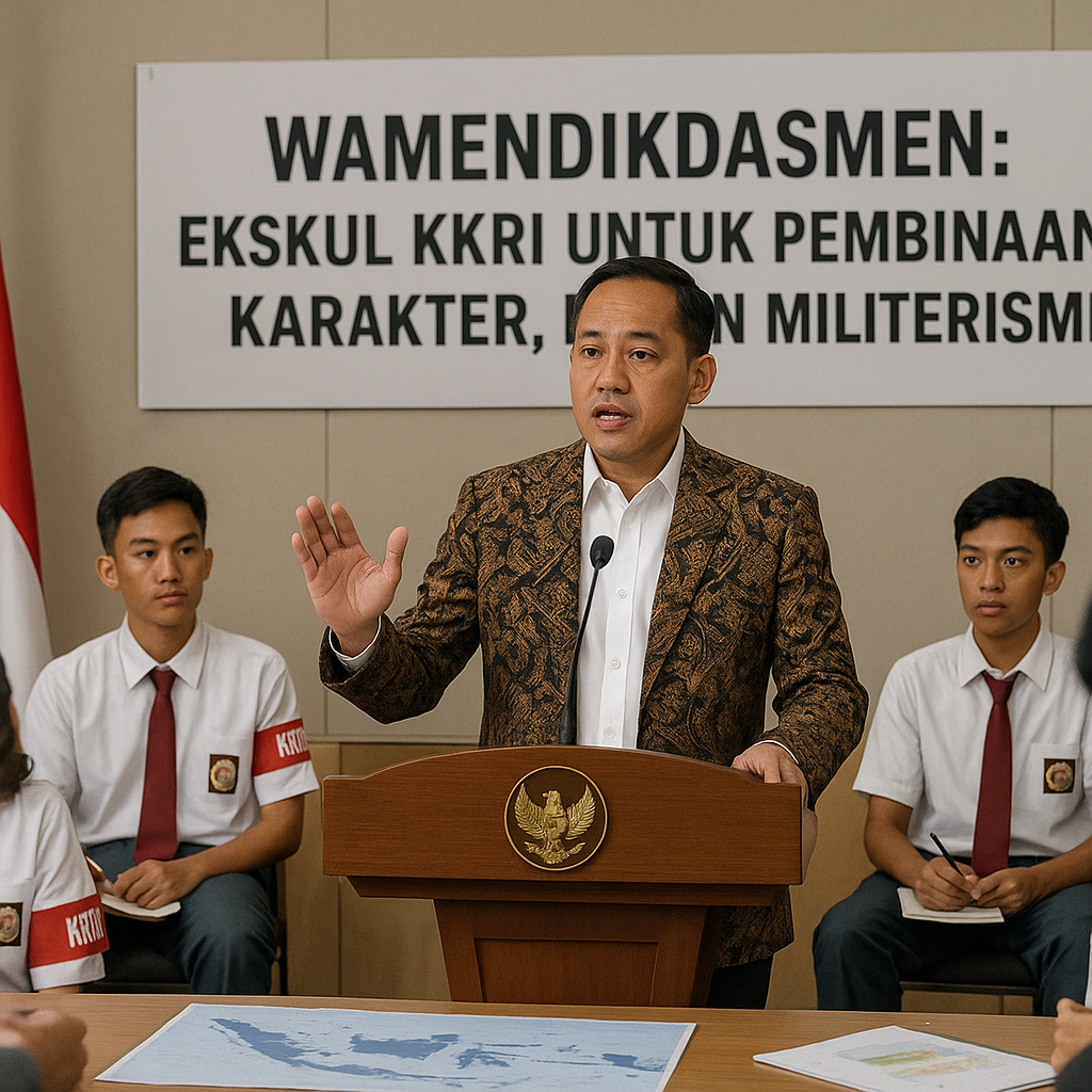 Wamendikdasmen Jelaskan Fungsi Ekskul KKRI Bukan Sebagai Mil...