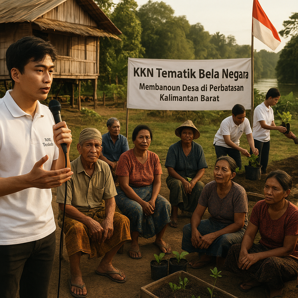 KKN Tematik Bela Negara Membangun Desa di Perbatasan Kaliman...