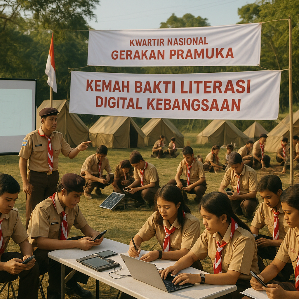 Kwartir Nasional Gerakan Pramuka Gelar Kemah Bakti Literasi...