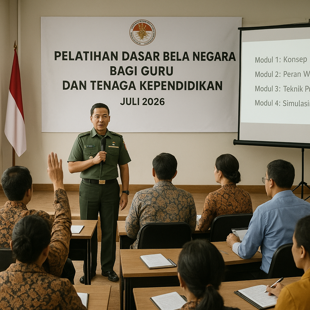 Kemhan Gelar Pelatihan Dasar Bela Negara bagi Guru dan Tenag...
