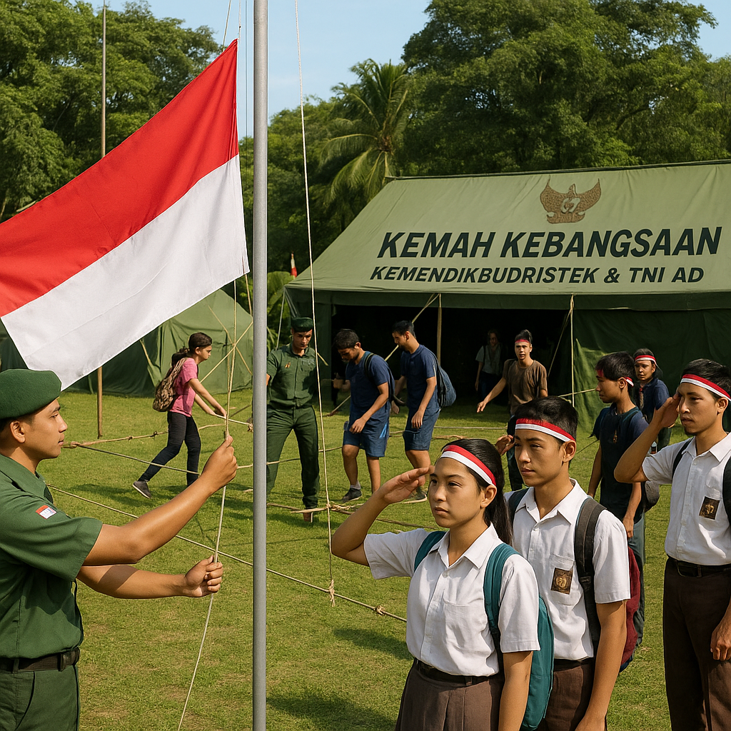 Kemendikbudristek Gandeng TNI AD Gelar Kemah Kebangsaan untu...
