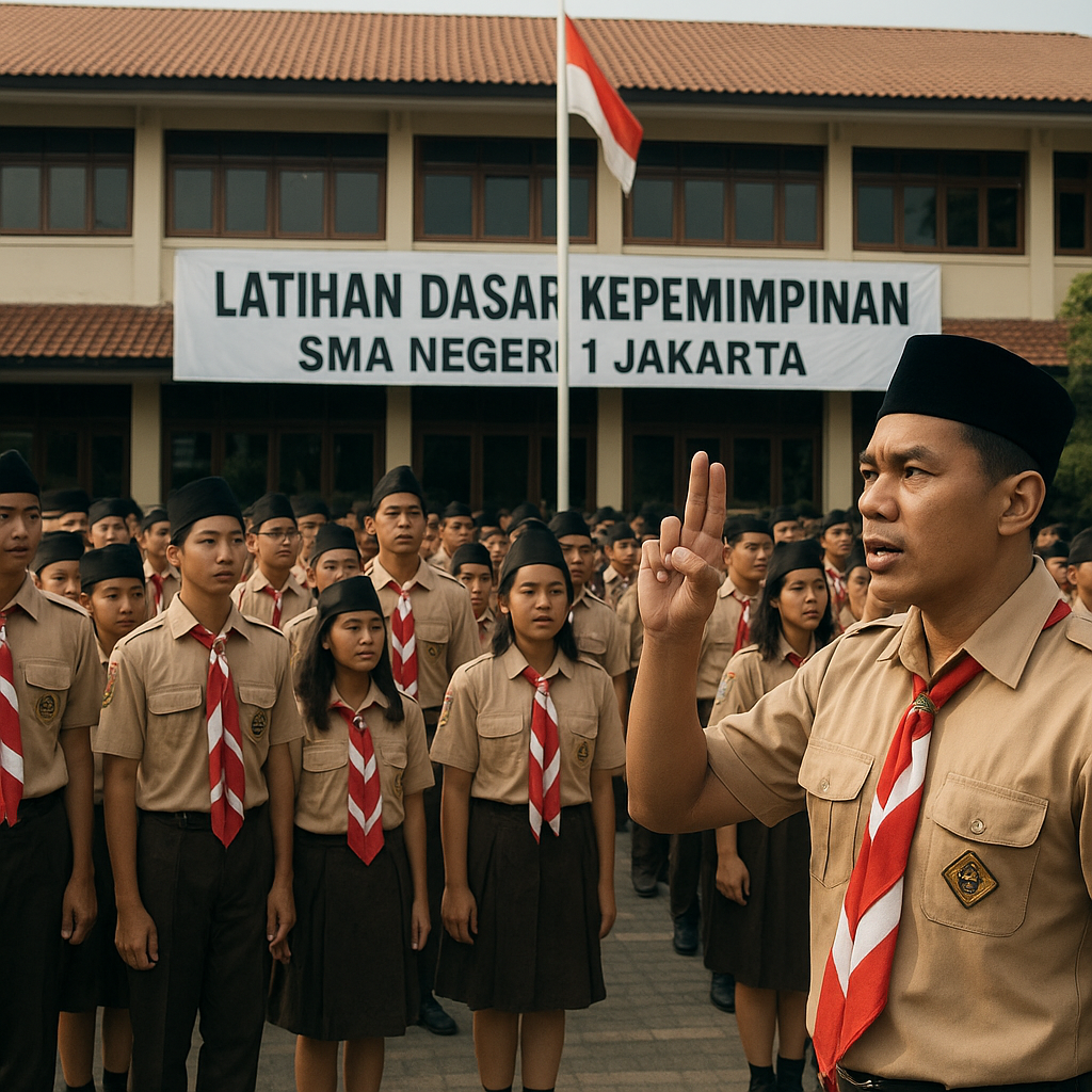 Pramuka SMA Negeri 1 Jakarta Gelar Latihan Dasar Kepemimpina...