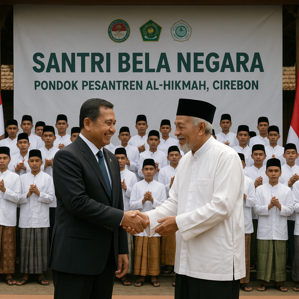 Menhan Resmikan Program 'Santri Bela Negara' di Pesantren