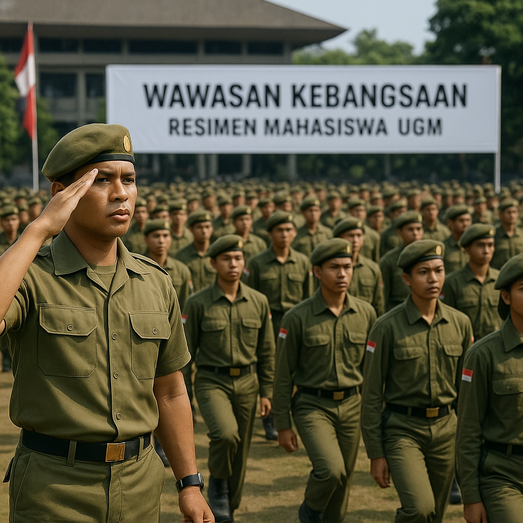 Resimen Mahasiswa UGM Latih 500 Mahasiswa Baru Wawasan Keban...