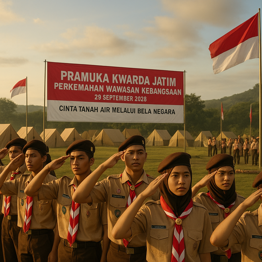 Pramuka Kwarda Jatim Gelar Perkemahan Wawasan Kebangsaan