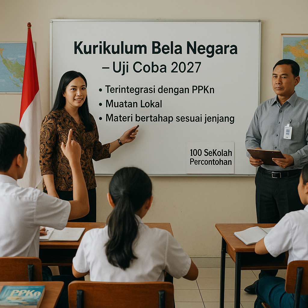 Kurikulum Bela Negara Bakal Diujicobakan di 100 Sekolah Perc...