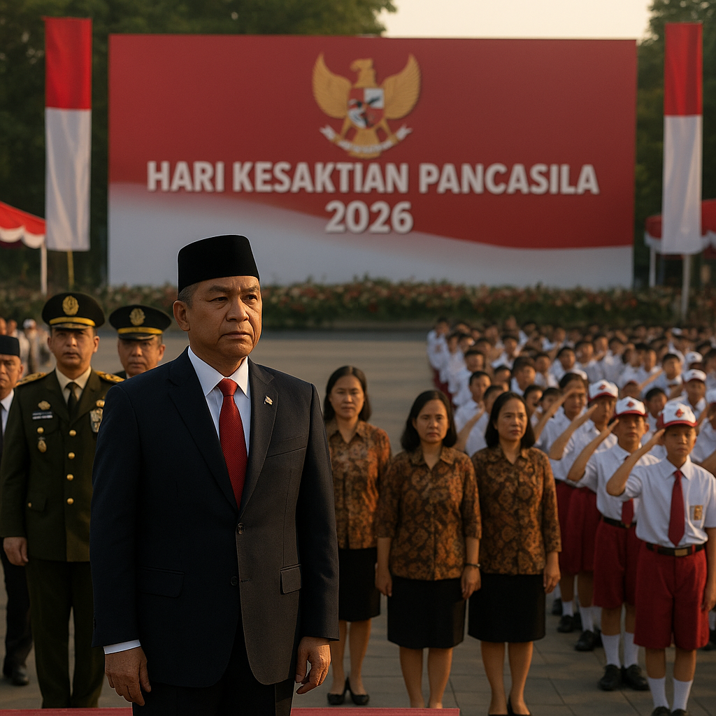 Menhan Sjafrie Hadiri Upacara Hari Kesaktian Pancasila 2026