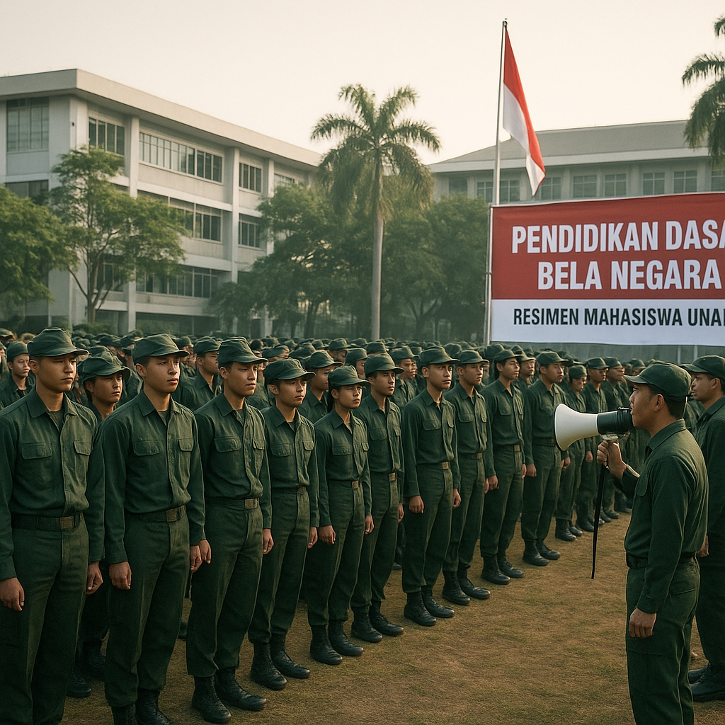 Resimen Mahasiswa Unair Gelar Pendidikan Dasar Bela Negara