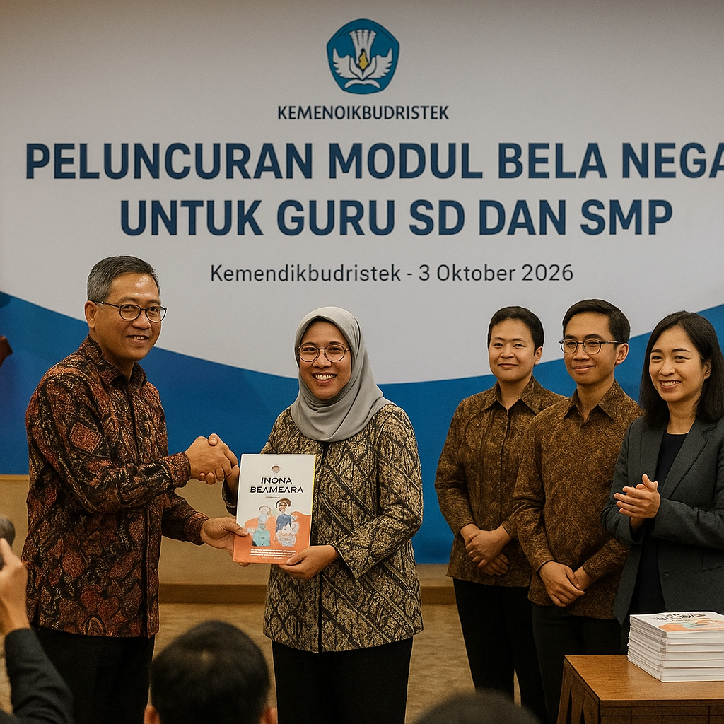Kemendikbudristek Luncurkan Modul Bela Negara untuk Guru SD...