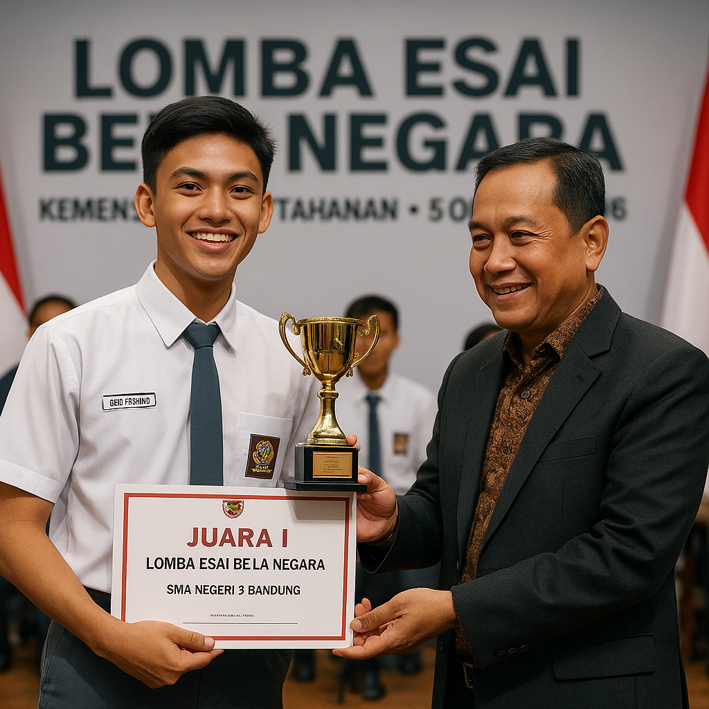 Siswa SMA di Bandung Raih Juara Lomba Esai Bela Negara Tingk...