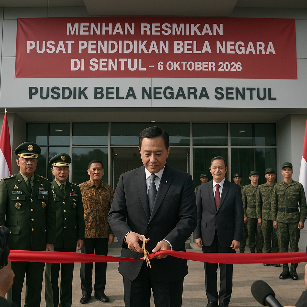 Menhan Resmikan Pusat Pendidikan Bela Negara di Sentul