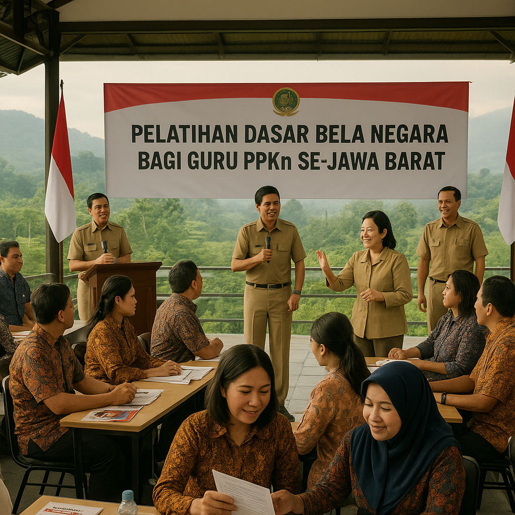 Pelatihan Dasar Bela Negara bagi Guru PPKn se-Jawa Barat Digelar di Lembang