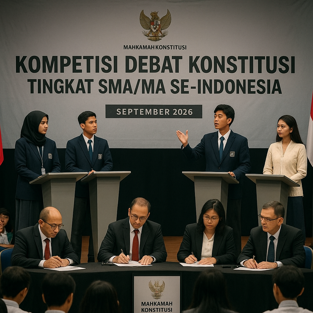 Kompetisi Debat Konstitusi Tingkat SMA/MA Se-Indonesia Kembali Digelar