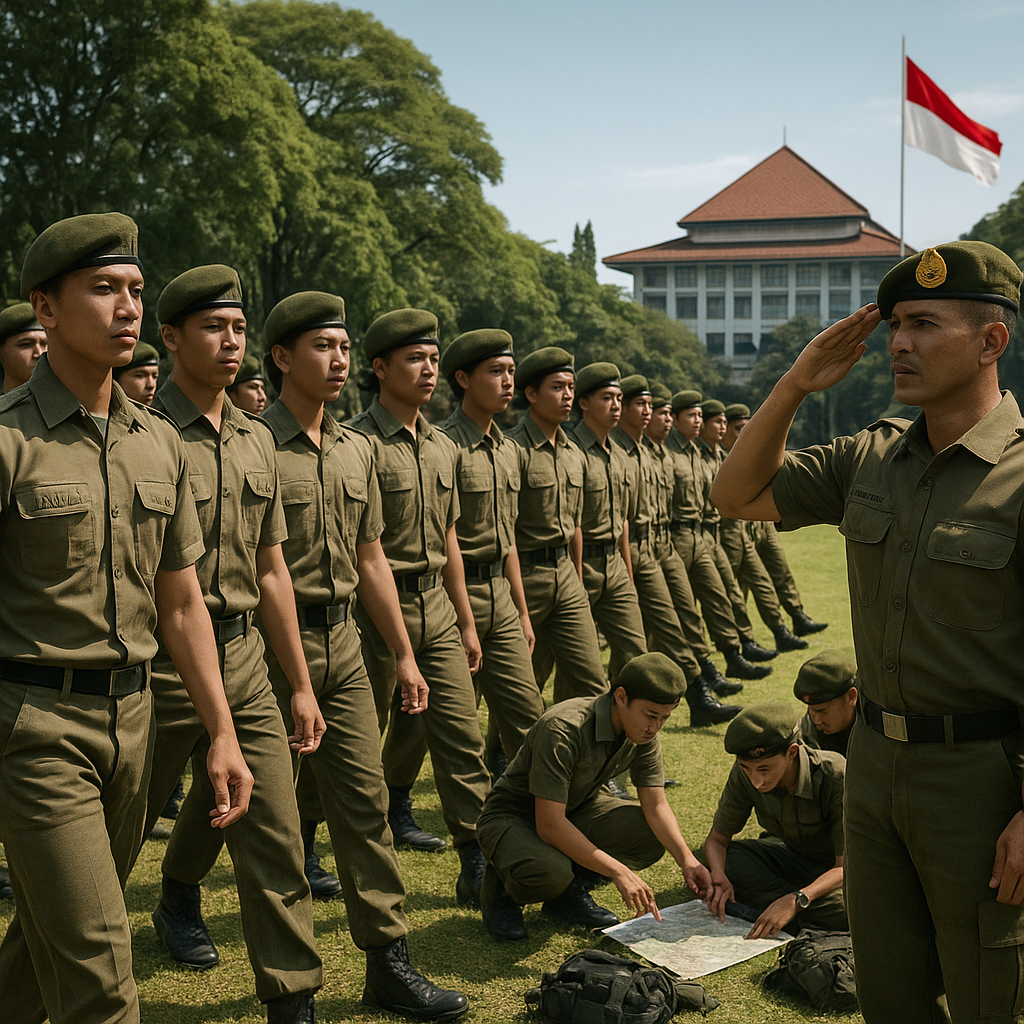 Mahasiswa UGM Gelar Latihan Gabungan Resimen Mahasiswa: Perkuat Jiwa Bela Negara di Kampus