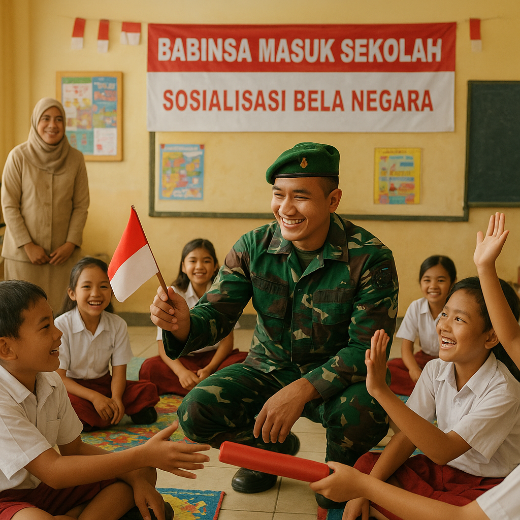 Babinsa Masuk Sekolah: TNI Sosialisasikan Bela Negara untuk Siswa SD