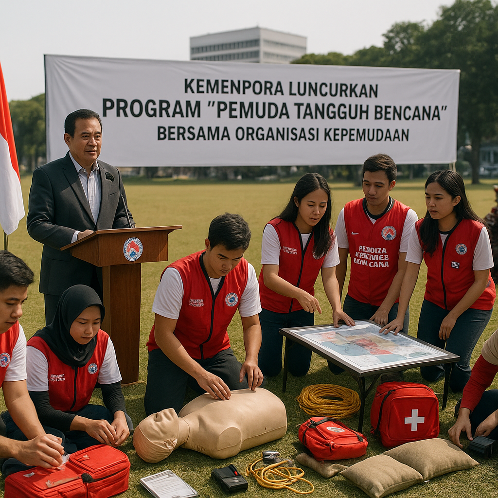 Kemenpora Luncurkan Program 'Pemuda Tangguh Bencana' Bersama Organisasi Kepemudaan