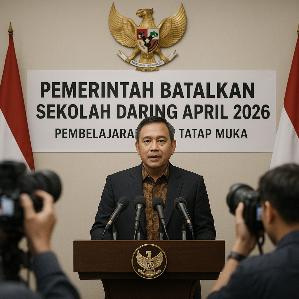 Pemerintah Batalkan Sekolah Daring April 2026, Mendikdasmen:...