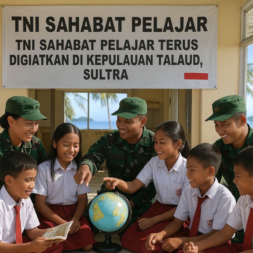 TNI Sahabat Pelajar Terus Digiatkan di Kepulauan Talaud, Sul...