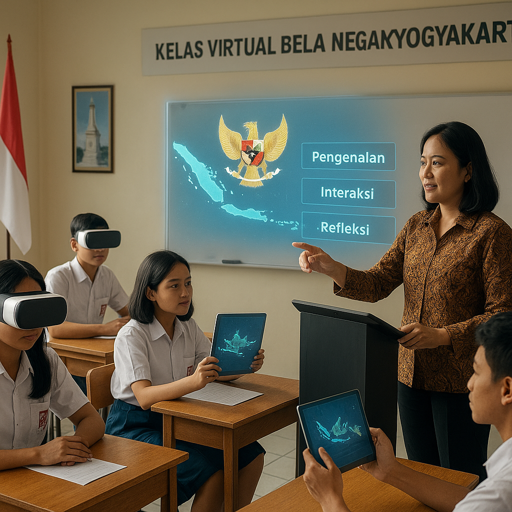 Sekolah di Yogyakarta Mengadakan 'Kelas Virtual Bela Negara'...