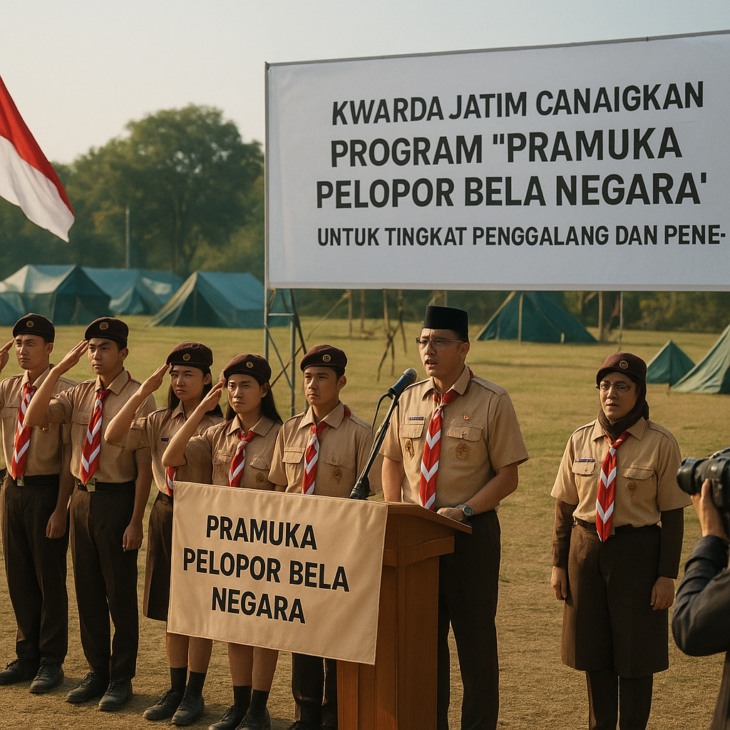 Kwarda Jatim Canangkan Program 'Pramuka Pelopor Bela Negara'...