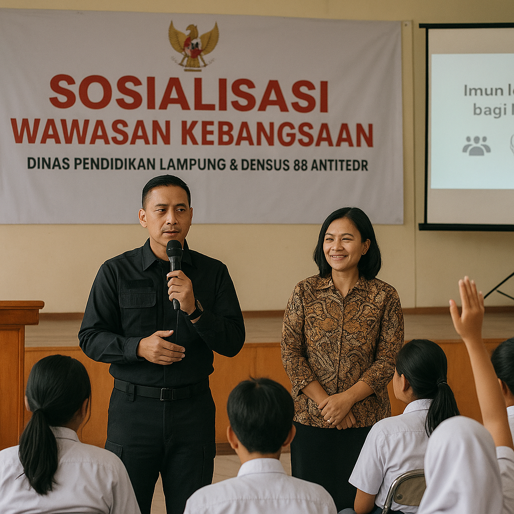 Sosialisasi Wawasan Kebangsaan oleh Densus 88 Antiteror Perk...