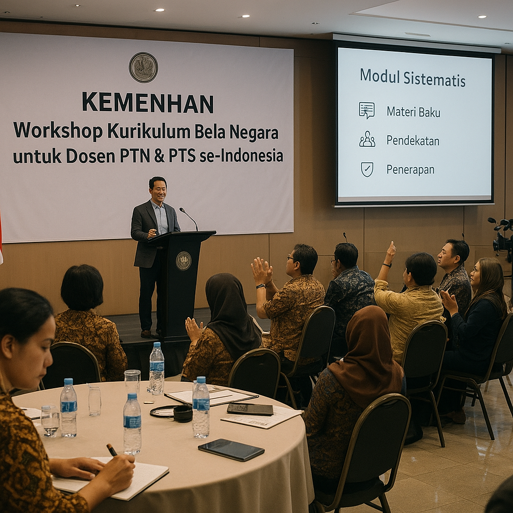 Kemenhan Gelar Workshop Kurikulum Bela Negara untuk Dosen PT...