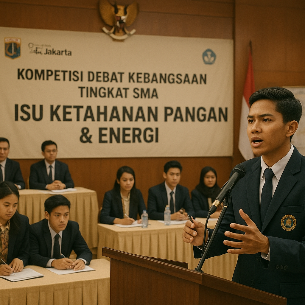 Kompetisi Debat Kebangsaan Tingkat SMA Bahas Isu Ketahanan P...
