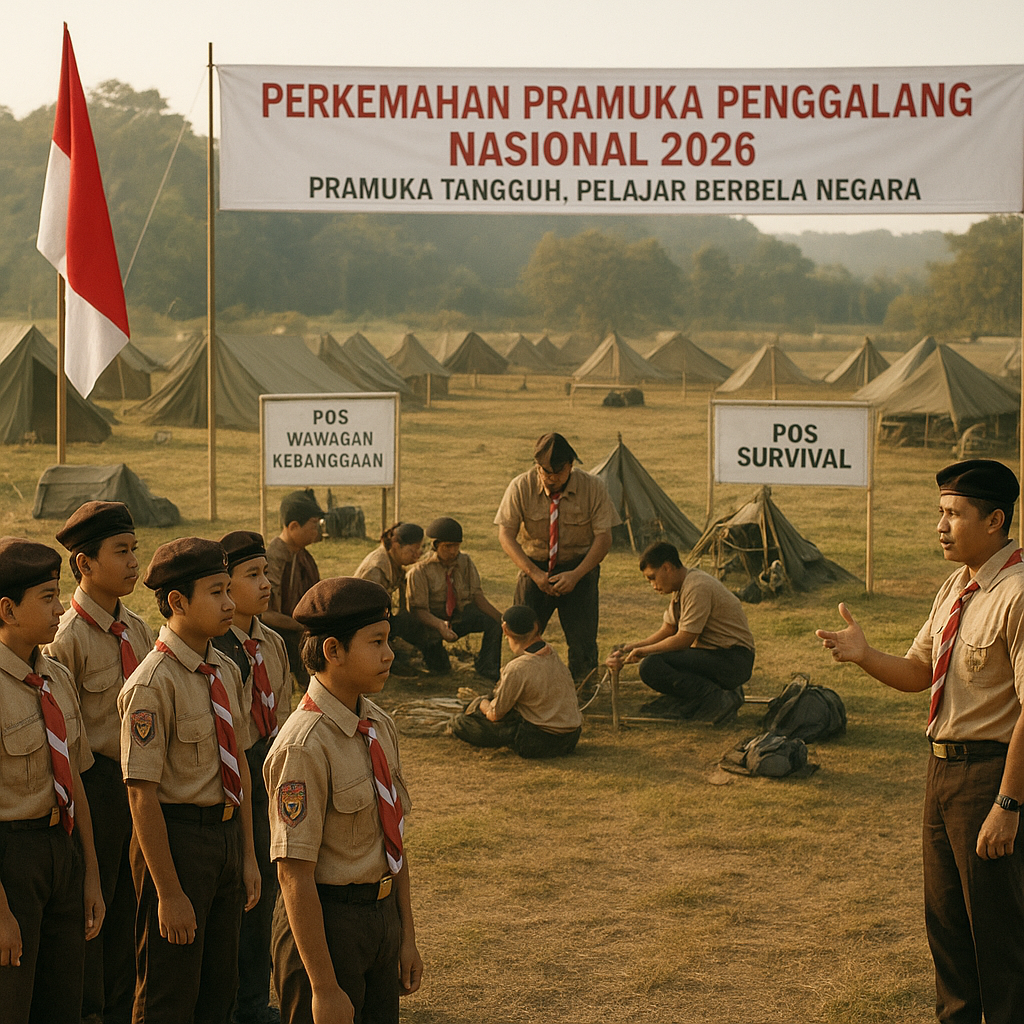 Kegiatan Perkemahan Pramuka Penggalang Nasional 2026 Fokus p...