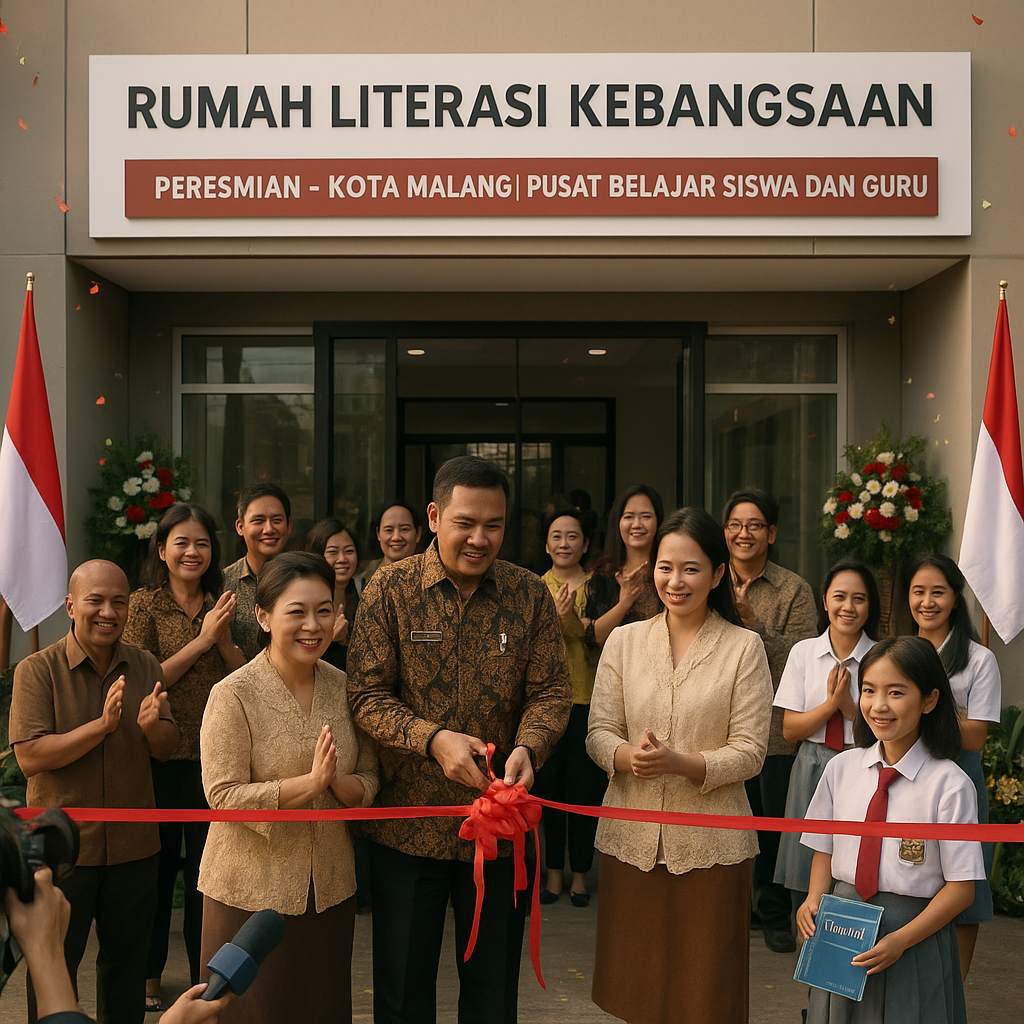 Peresmian 'Rumah Literasi Kebangsaan' di Kota Malang sebagai...