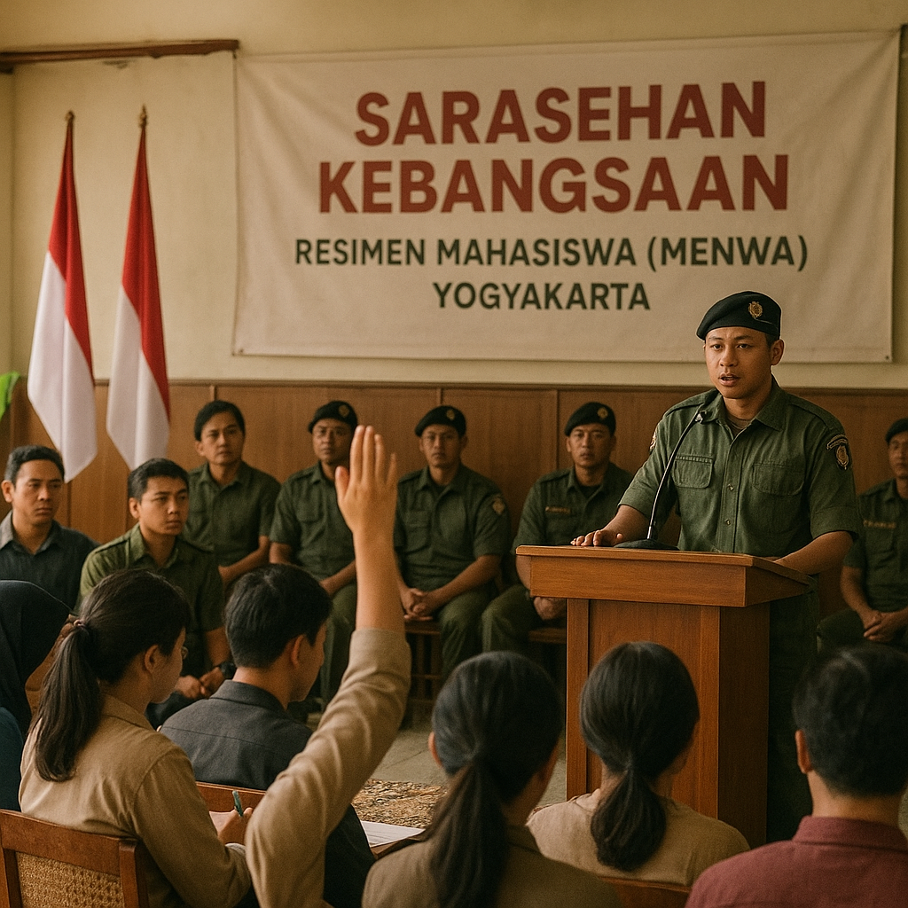 Resimen Mahasiswa (Menwa) Gelar 'Sarasehan Kebangsaan' di Yo...