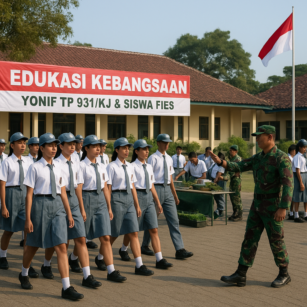 Yonif TP 931/KJ Gelar Edukasi Kebangsaan untuk Siswa FIES, T...