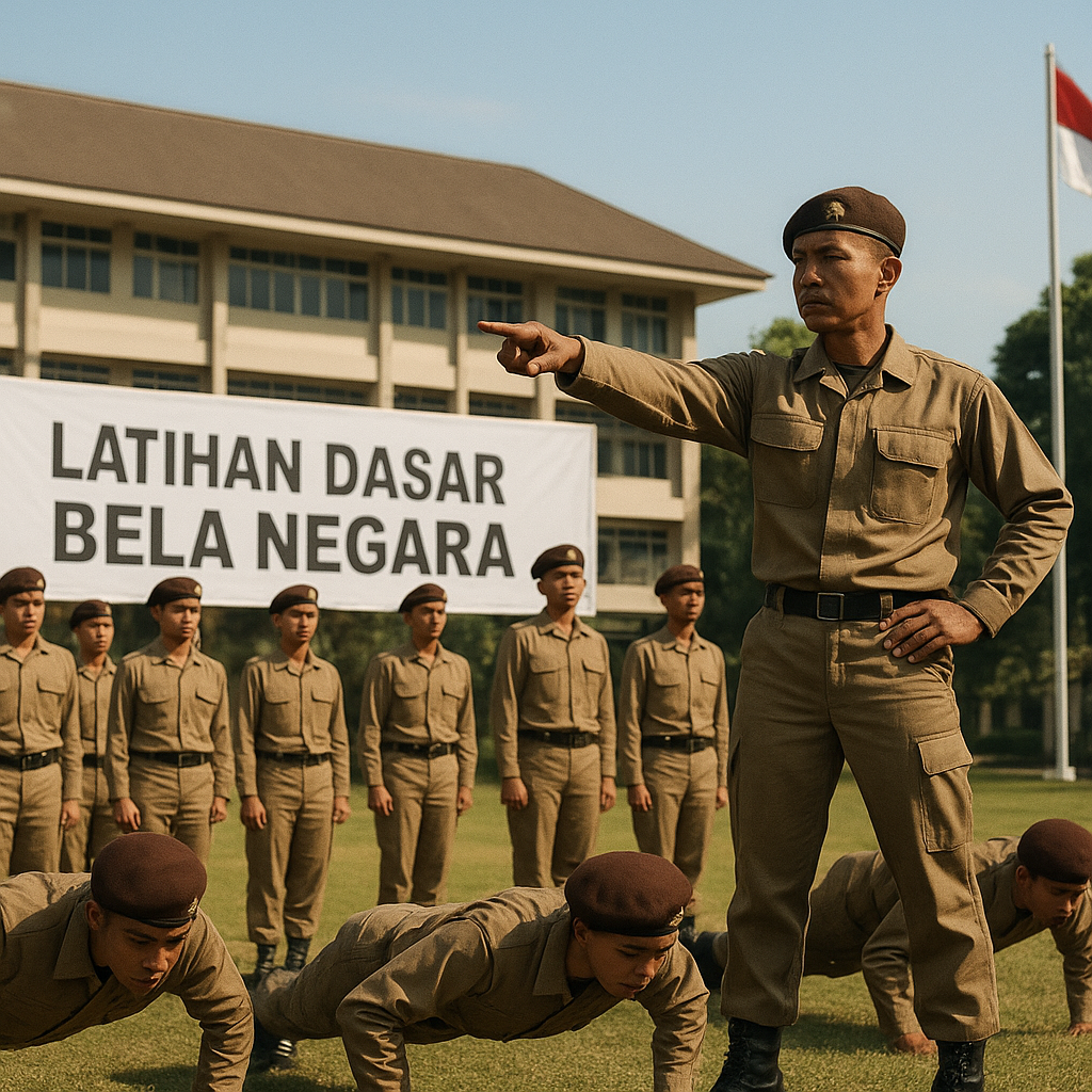 Resimen Mahasiswa Gelar Latihan Dasar Bela Negara di Univers...