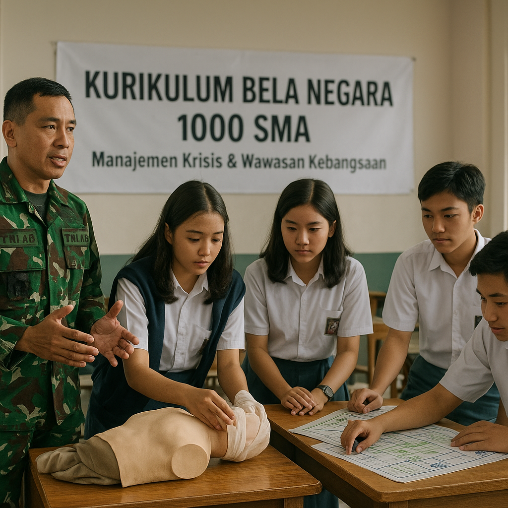 TNI AD Bantu Kurikulum Bela Negara di 1000 SMA, Siswa Diajar...
