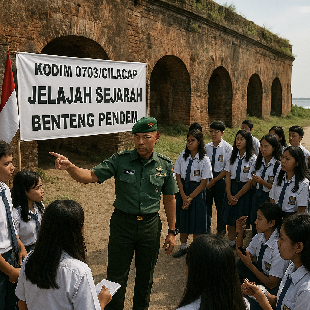 Kodim 0703 Cilacap Ajak Pelajar 'Jelajah Sejarah' ke Benteng...