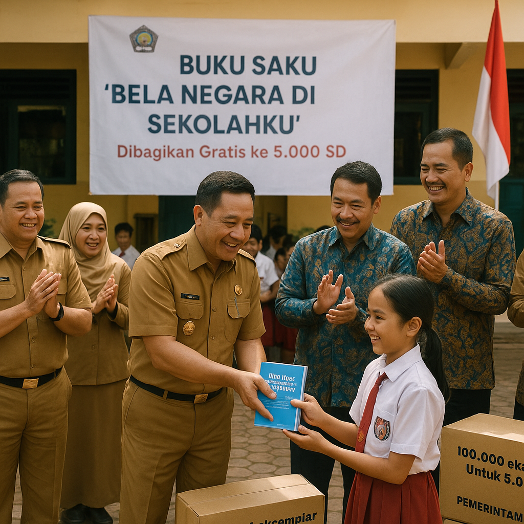 Buku Saku 'Bela Negara di Sekolahku' Dibagikan Gratis ke 5.0...