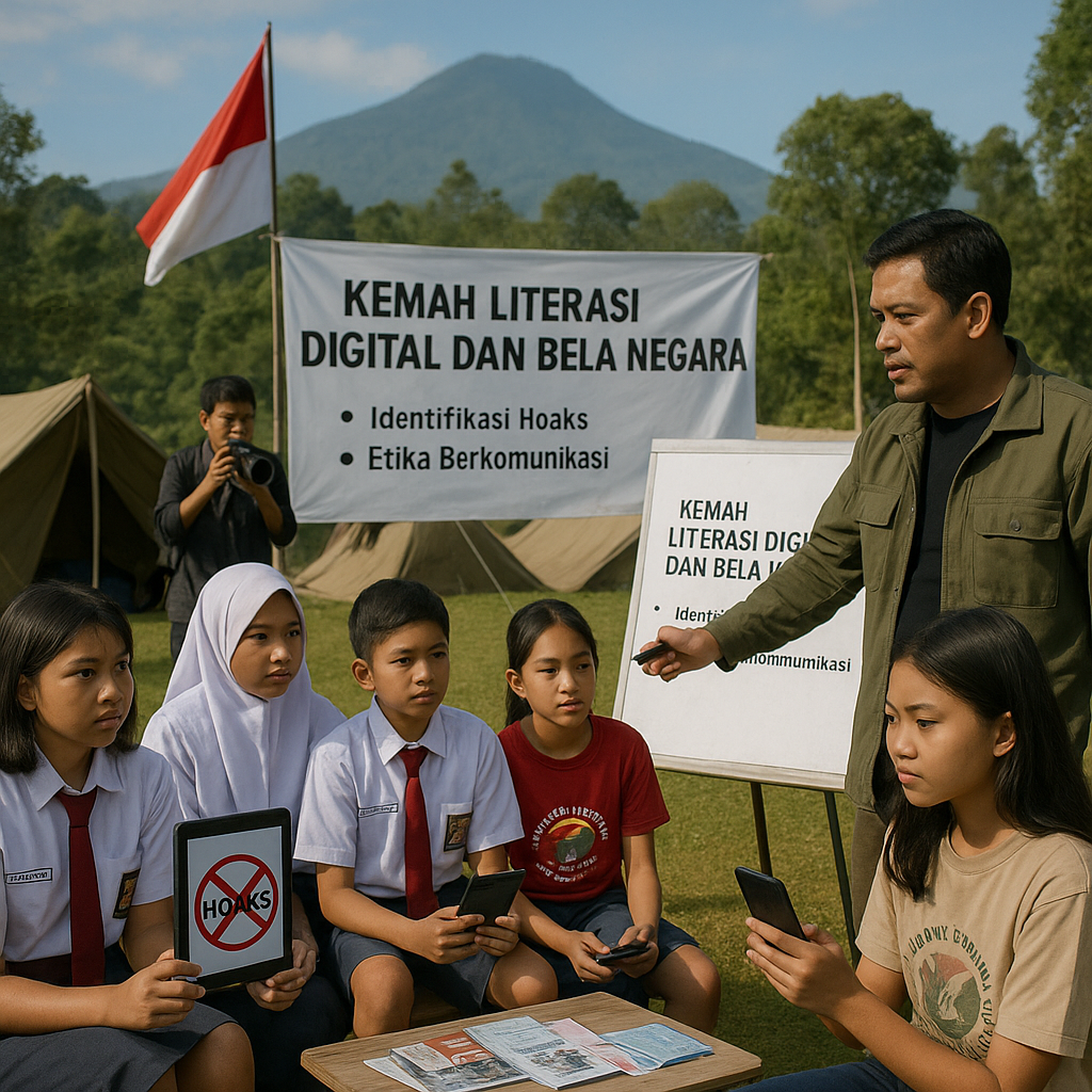 Siswa SMP Ikuti Kemah Literasi Digital dan Bela Negara di Ba...