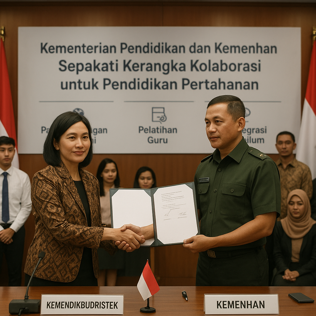 Kementerian Pendidikan dan Kemenhan Sepakati Kerangka Kolabo...