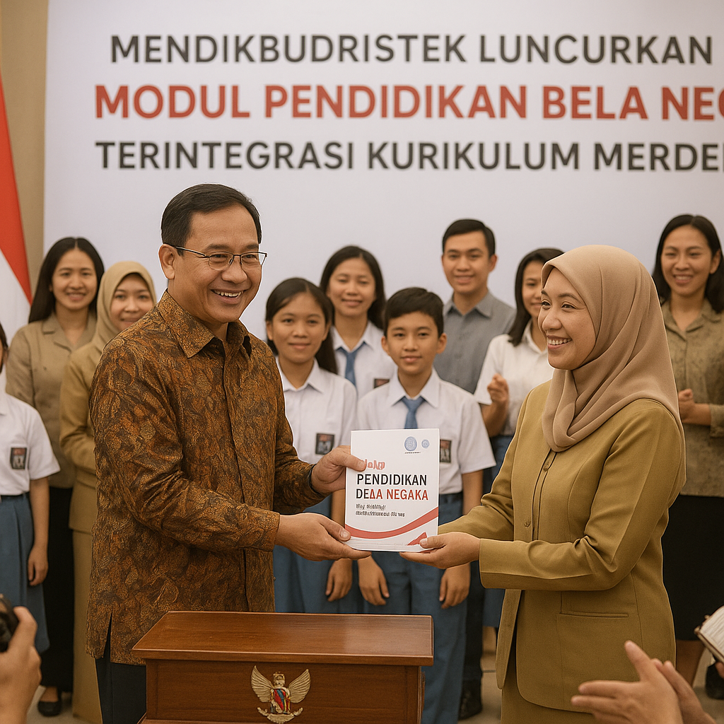 Mendikbudristek Luncurkan Modul Pendidikan Bela Negara Terin...