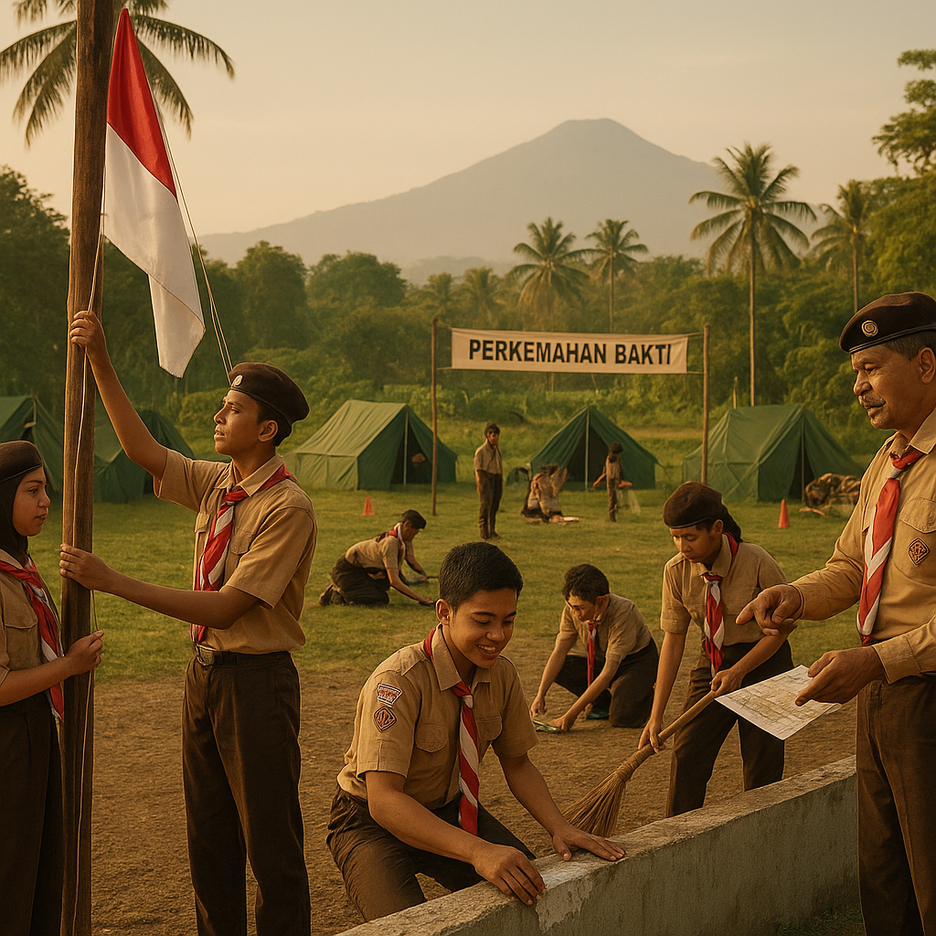 Pramuka Penegak Gelar Perkemahan Bakti dengan Fokus Penguata...