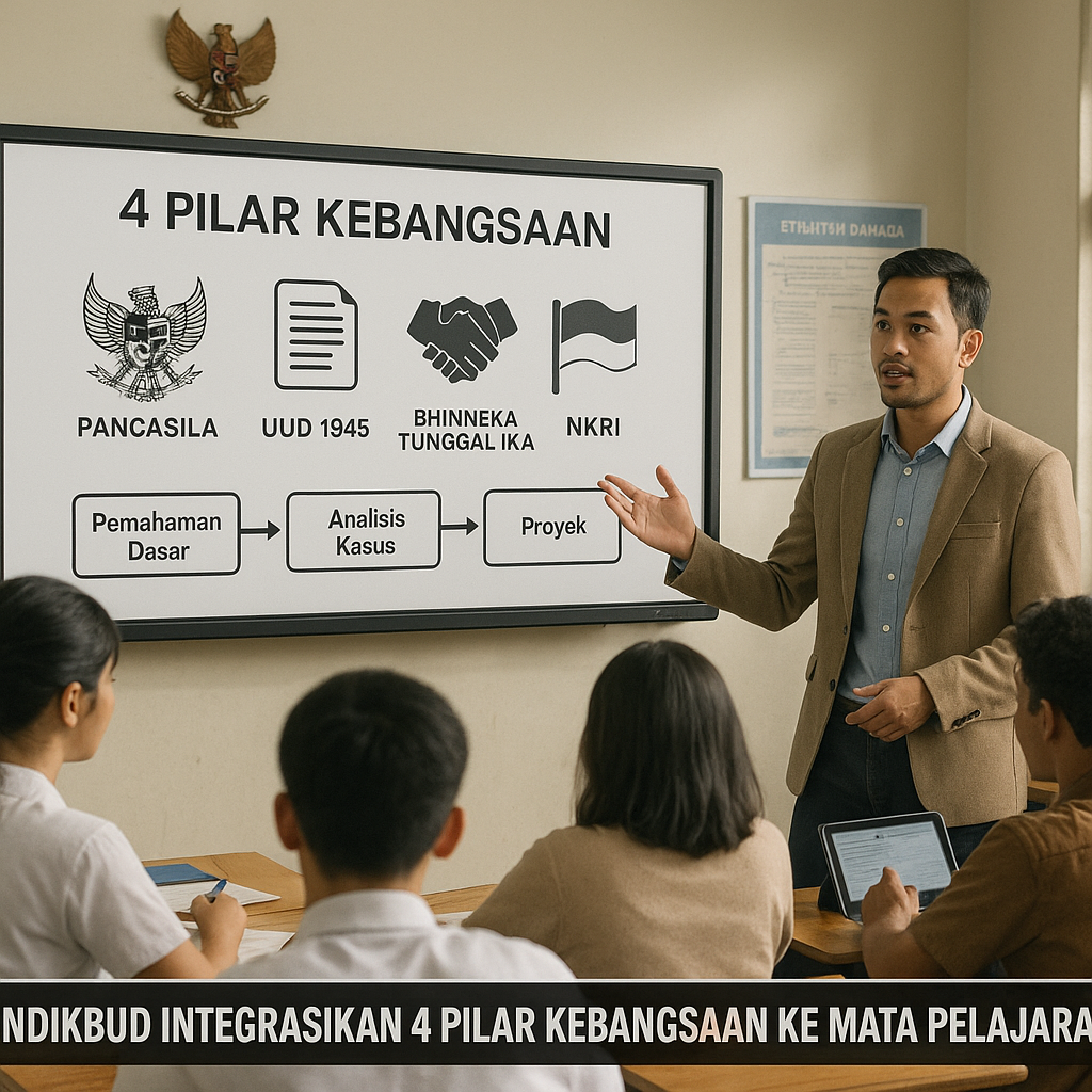 Kemendikbud Integrasikan 4 Pilar Kebangsaan ke Mata Pelajara...