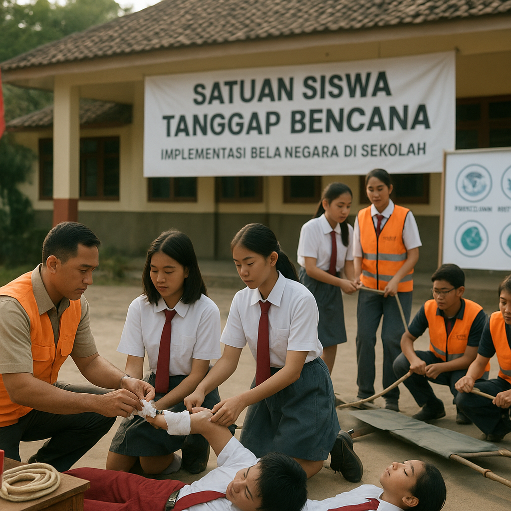 Pembentukan 'Satuan Siswa Tanggap Bencana' di Sekolah sebaga...