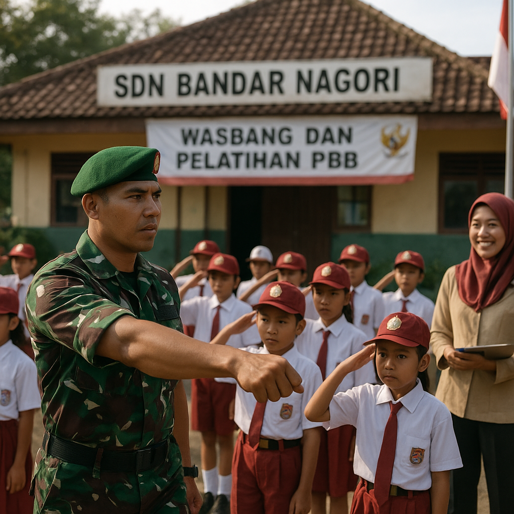 Bentuk Karakter Generasi Muda, Babinsa Berikan Wasbang dan P...